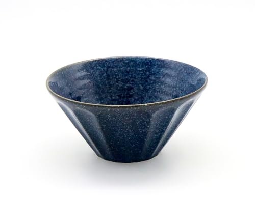 美濃焼 和風カフェシリーズ 菊柄 平丼 藍の雪 1点(サイズ:H8×W16.5×D16.5cm)