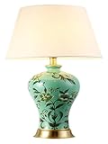 GTHTUHFD Lámpara De Escritorio De Cerámica Pintada A Mano, Lámpara De Mesa Rural Americana, Lámpara De Mesa Antigua China para Sala De Estar, Jarrón De Cerámica De Porcelana para