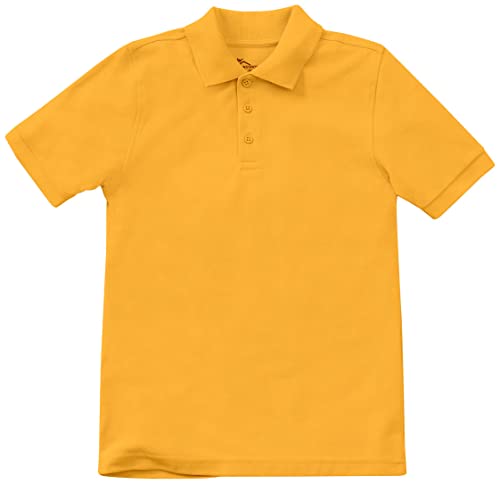 Image of Classroom Uniforms for Boys and Girls Short Sleeve Pique Polo Shirt | Preschool Shirt, Matching Ribbed Collar, Banded Sleeves, Three-button Placket, Comfortable Fit, School Uniform Essential