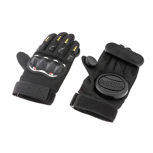 predolo Guanti da Skateboard Standard Longboard Downhill Slider Guanti Pattinaggio Equipaggiamento Protettivo Polso, Nero