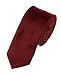 Mens Solid Color 2" Skinny Tie- Burgundy