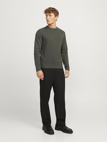 JACK & JONES Einfarbig Strickpullover Grau S – Ansicht 4