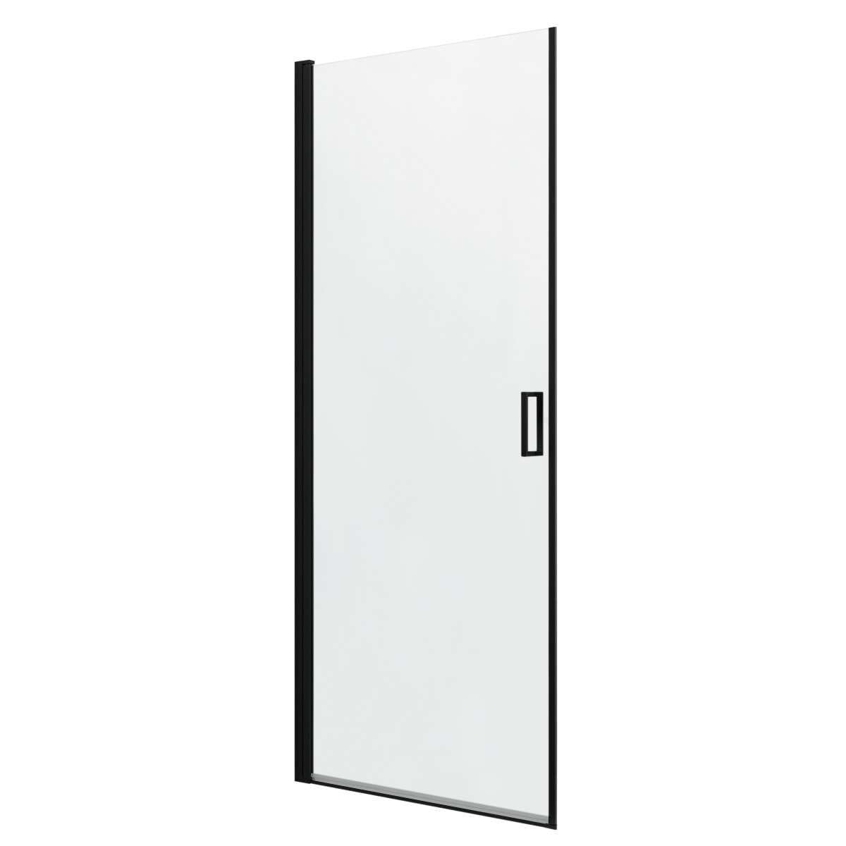 Sanotechnik Schwenktüre Elite Black 78,5-79,5 x 195cm - Dusche Glastür Schwarz, Pendeltür, Nischentür, Duschtrennwand, Verwendbar als Eckdusche: 2 Türen gleicher Größe bestellen, Nischentüre