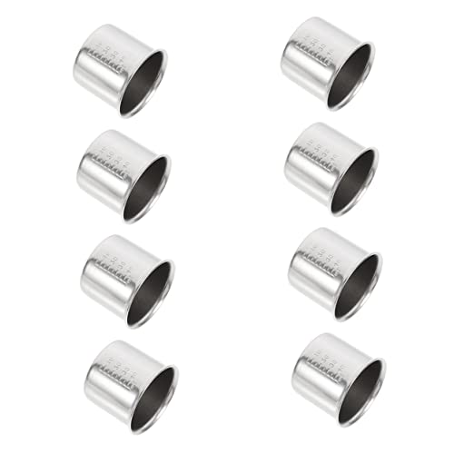 Healifty 8 Pezzi Tazze Graduated Acciaio Inossidabile Misuratori Multifunzionali per e Uso Sicuri e Resistenti per e Misurazioni Precise