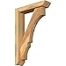 Ekena Millwork BKT0402X16X24BOA06RWR Balboa Slat Rough Sawn Bracket w/Offset Brace, Western Red Cedar