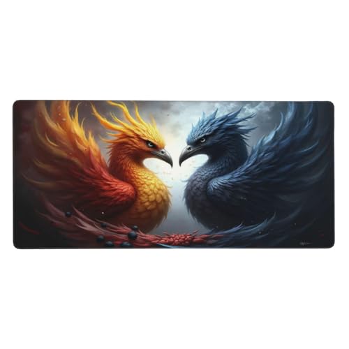 Tapis de souris de jeu phénix pour clavier PC ordinateur portable tapis de bureau grand