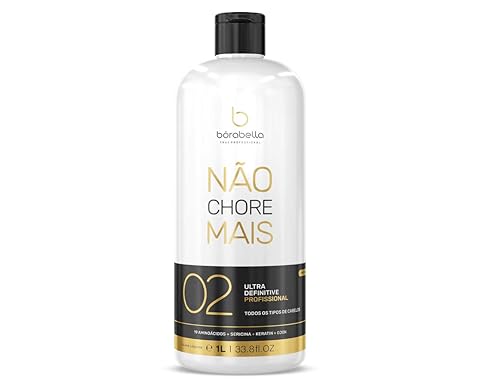 Borabella Tratamento Capilar 1L - Redução de Volume e Frizz, Brilho Intenso - Máscara Profissional Sem Formol