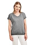 carbone tee shirt Cecil Shirt mit Kurzarm, V-Ausschnitt und elastischem Saum