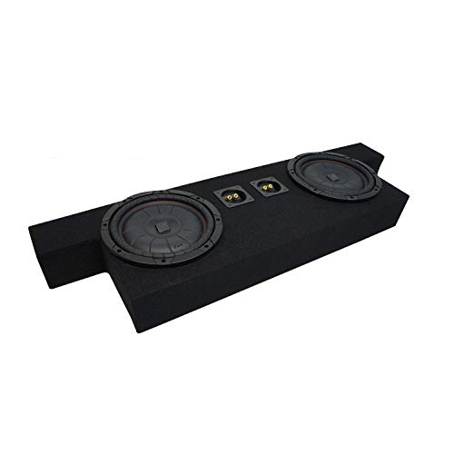 Compatible with 2004-2012 Chevy Colorado Crew Cab Truck Kicker CompVT CVT10 Dual 10" Sub Box Enclosure - Final 2 Ohm
