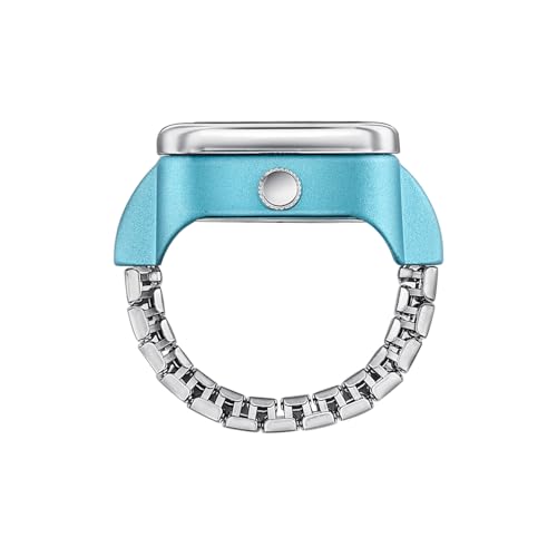 Image of Sonata Poze 7 Analog Blue Dial Silver Sheet Metal Ring Strap Watch for Women - SP80143KM01W