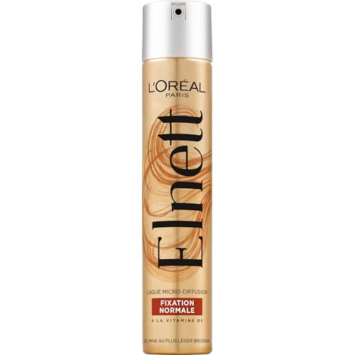 L'Oréal Paris - Laque Fixation Normale - Tenue Longue Durée 24H Indétectable - Maintien Souple Sans Résidus - Nouvelle Formule - Enrichi en Vitamine B5 -...