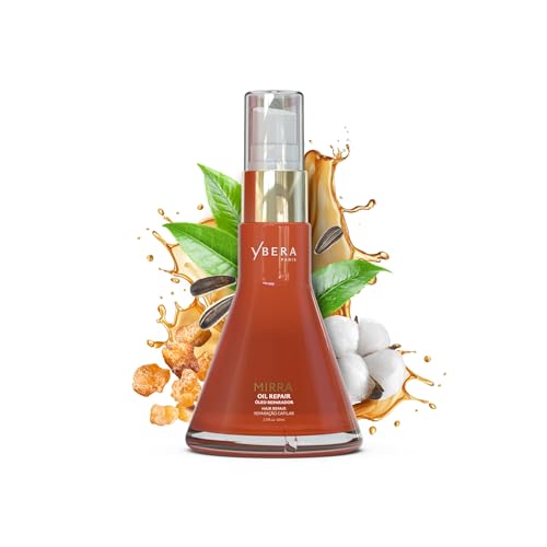 Ybera Mirra Oil Repair - Premium Hair Oil for Dry & Frizzy Hair Hydrating Hair Oil for Damaged Hair Repair Hair Treatment Oil for Curly Straight & Fine Hair - Lightweight Anti-Frizz Oil Serum 60ml