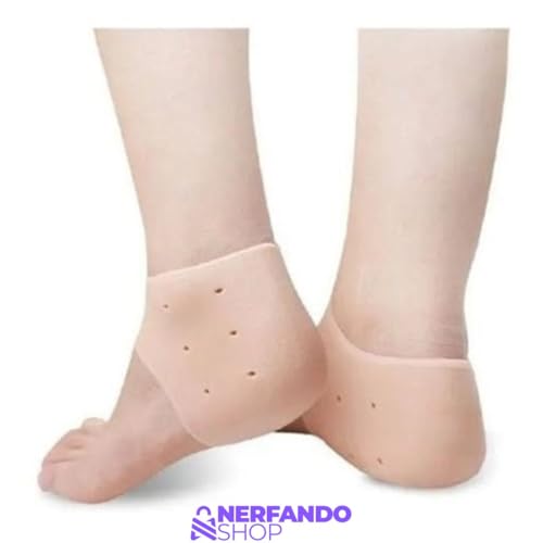 Par de Meia Palmilha de Silicone Gel Ortopédica para Calcanhar e Esporão - Alívio da Dor e Conforto