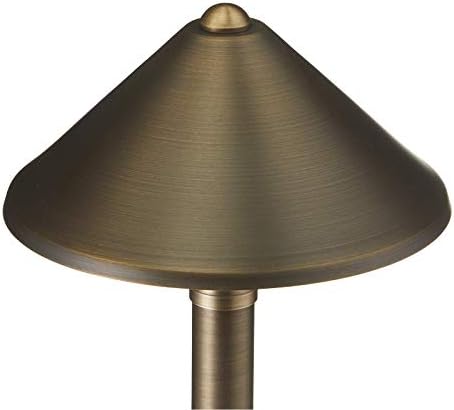 Miniatura 2 de VOLT Conehead - Mini luz de latón de 12 V (pantalla de 7 pulgadas, 15 pulgadas de alto) para iluminación de paisaje de bajo voltaje en caminos al