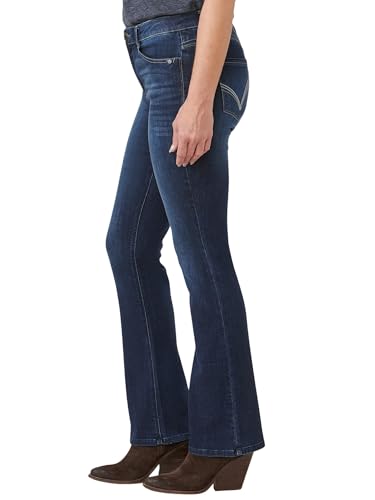 "Ab"solution® High Rise Emroidered Indigo Itty Bitty Boot Jean3