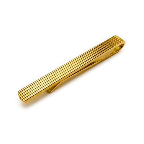 Tie Clips for Men 2.2 Inch Gold Tie Bar for Regular Ties Heavy-Duty Copper Tie Pin Mens Suit Accessories with Gift Box for Work Business Wedding Interview Daily Wear