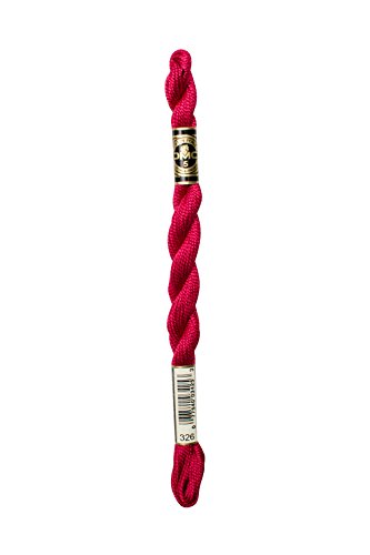 Hilo perlado de algodón DMC 115, color rosa oscuro miniatura 1