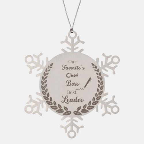 Chef Gift, Our Favorite's Chef Boss Best Leader, Gift for Boss Coworker Farewell Boss Day, Ornament Christmas for Friend, Boss Appreciation Gift Favorite's Chef