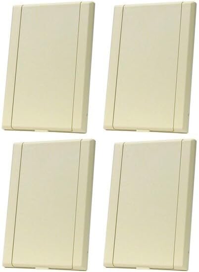 (4) VacuValve Full Door Central Vacuum Inlet Valve Almond 775590A