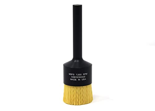 Image of BRM AEB11234320 NAMPOWER End Brush, 1.500 inch Diameter, 5.250 inch OAL, 320 Grit, Ceramic Abrasive Filament