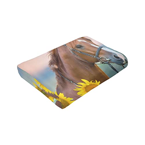 Horse Blankets 50"X40" Ultra-Soft Flannel Throw Blanket Plush Cozy Throws For Sofa Bed Micro Fleece Blanket For Adults Kids #TOP5