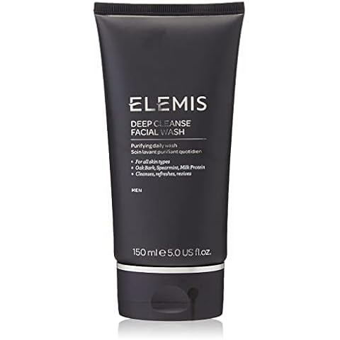 Elemis Deep Cleanse Facial Wash for Men, Invigorating Daily Face Cleanser to Leave Skin Fresh, Renewed & Revitalised, Men's Facial Cleanser with English Oak Bark, Spearmint & Peppermint, 150 ml Cover