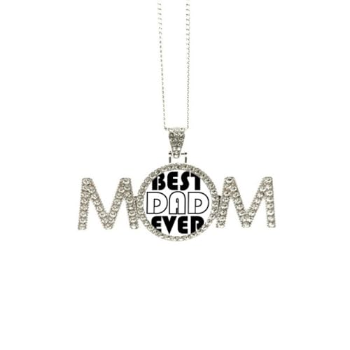 Collier avec citation Best Dad Ever pour la fête des pères et des mères