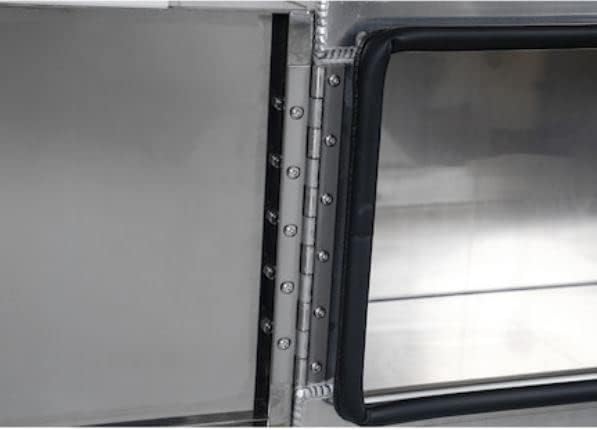 Miniatura 6 de Buyers Products 1762642, caja de camión de aluminio de 24 x 24 x 48 pulgadas con puertas dobles de granero