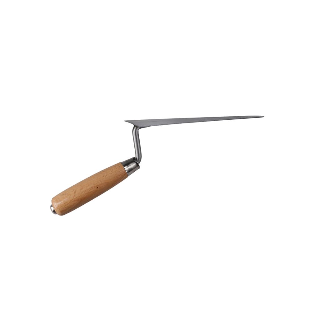 KS Tools 144.0113 Cazzuola per Stuccatura, 200 mm, Tondo, Impugnatura in Legno