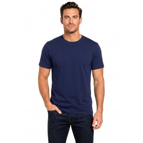 Image of Men's 100% Cotton Crew Neck T-Shirt | Regular Fit | Soft & Breathable | Casual Everyday Wear