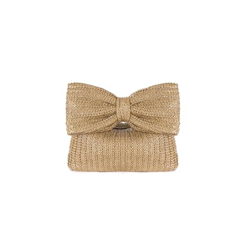Pochette en paille femme tissée de haute qualité avec finitions soignées
