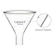Labasics Glas Pulver Trichter, schwerer Wand Borosilikatglas kurzer Stiel Trichter mit 100 mm Spitzendurchmesser und 32 mm Stiel Durchmesser