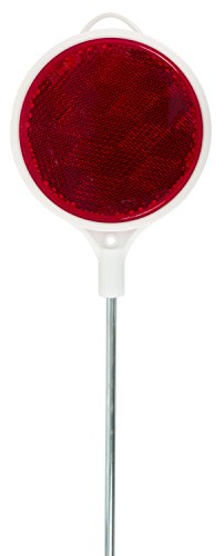 Image of Blazer International 376RDM-24 36 inch Red Reflective Driveway Markers - 24-Pack Two-Way Round Reflectors with Galvanized Steel Posts for Safety Marking