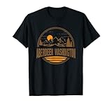 Vintage Aberdeen, Washington Mountain Hiking Souvenir Print T-Shirt