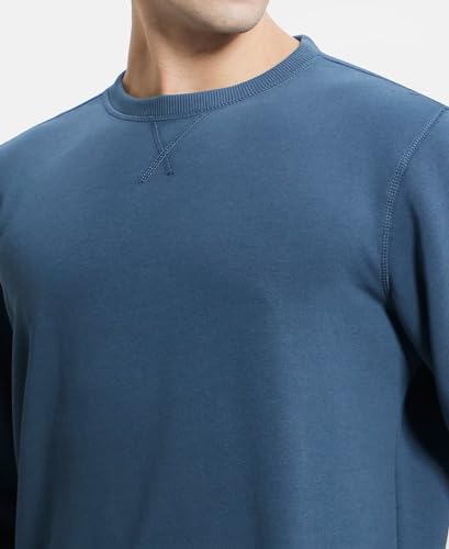 Image of Jockey US92 Men Super Combed Cotton Rich Fleece Sweatshirt with StayWarm Technology