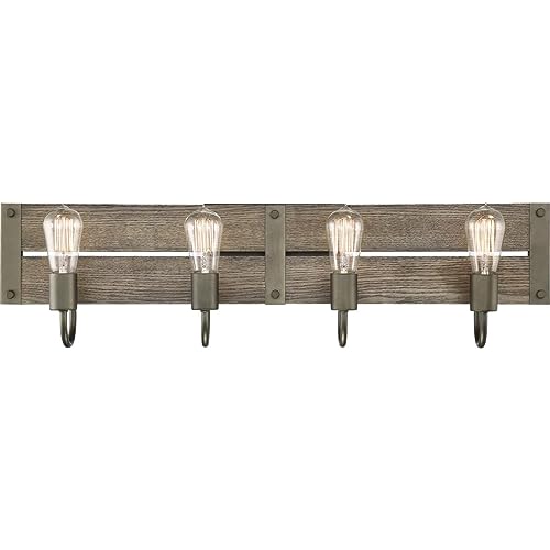 Image of Nuvo 60 /6430 Winchester 4-Light Wall Sconce Bronze & Aged-Wood Finish - 60-6430