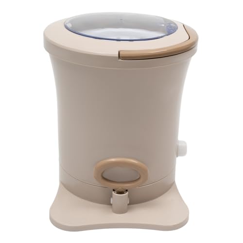 Manual Dehydrator Washing Machine, Portable Foot Operated Non-Electric Dehydrator, Compact Washer Spin Dryer, Manual Draw Cord Dryer (Brown)