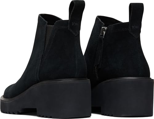 TOMS Womens Maude Round Toe Chelsea Casual Boots Ankle Mid Heel 2-3" - Beige2