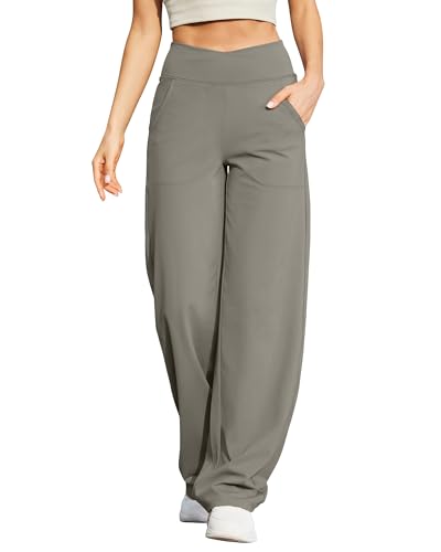 G4Free EverGoing Wide Leg Pants for Women Loose Yoga Pants with Pockets Petite/Regular/Tall Stretch Casual Lounge Pants