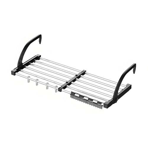 Secador de ropa flexible extensible para colgar en la pared, 42-73 cm, plegable, para radiador, perchero, ahorro de espacio, estante de secado para balcón, 62-110 cm, diseño ajustable