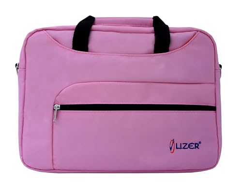 Lizer Laptop Bag, Laptop Sleeve Case 13 Inch, Messenger Shoulder Bag For Laptop or Tablet, Computer Bag, 11-13 Inch Laptop Tablet Compatible Case, Sleek, Durable & Water-Repellent Fabric (Pink)