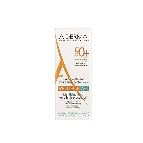 A-Derma Mattifying Sunscreen Cream SPF50 For Oily Skin 40ml - Beauty & Personal Care - Skin Care - Sunscreen & Tanning Products - Sunscreens - Body Sunscreens - Spain