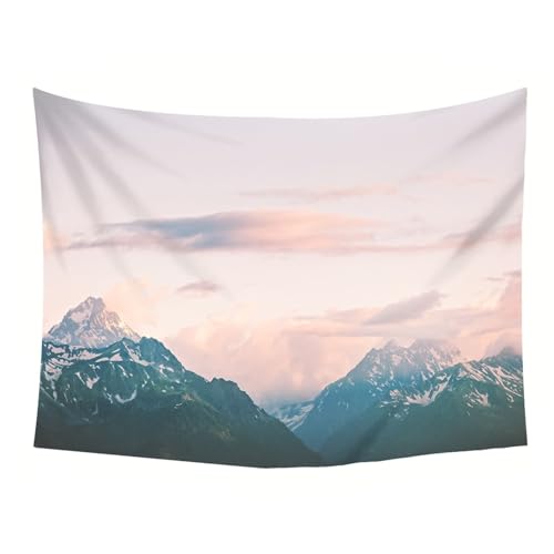 Tapestry Wall Aotiwe Tissu Finition Soignée Graphisme Noir et Gris - 5