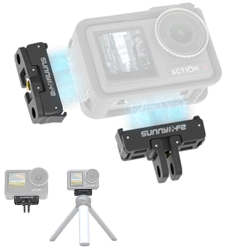 OSMO Nano 360 Action 4 3 2 磁気マウント クイックリリース式アダプターマウント GoPro用三脚マウントアダプターと1/4インチネジ穴付き 安定性 金属製【DJI Osmo Nano/OSMO 360/OSMO Action 2/