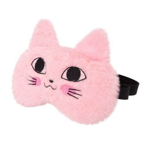 Image of Jenna Eye Mask for Sleeping | Soft Sleep Mask for Girls, Women & Children | Colorful Eye Cover for Travel, Naptime & Night Sleep (Fur Tomcat Pink)