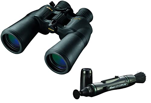 Nikon Aculon A211 10-22x50 Zoom Binocular (Black) (8252) & One Nikon Lens Pen Cleaning System, Black (7072)