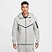 Nike Tech Men's Full-Zip Windrunner Hoodie (HV0949-063, Dark Grey Heather/Black) Size Small