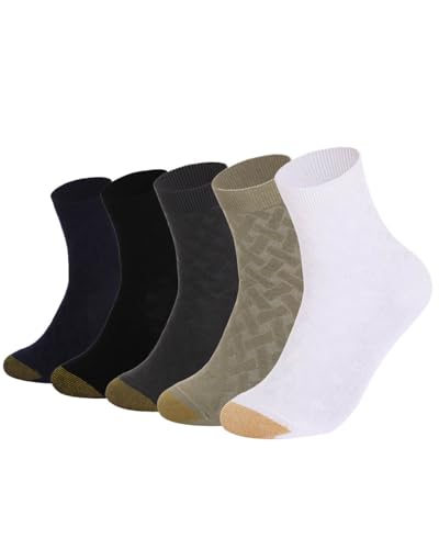 Campsis Men Viscose Socks, Cotton Ankle Socks, Breathable Calf Sock(5 Pairs)