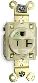 20A 5-20R 125V Receptacle Single Ivory - Pack Of 6