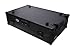 ProX XS-DDJFLX10WLTBL ATA Flight Style Road Case For Pioneer DDJ-FLX10 DJ Controller with Laptop Shelf 1U Rack Space Wheels and LED Black Finish